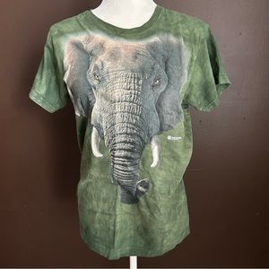 The Mountain size Medium Tie Dye Elephant T shirt Top